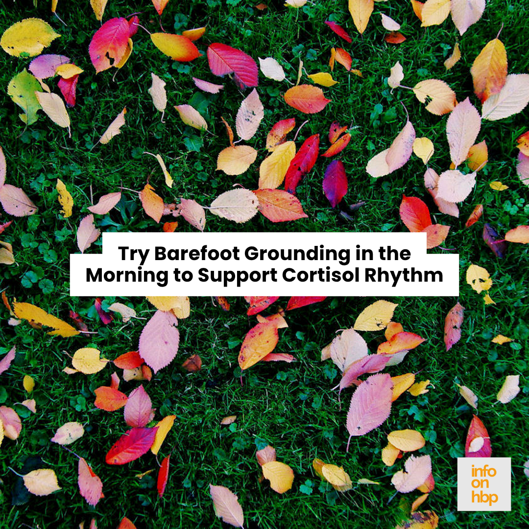 barefoot grounding.  https://www.holisticbphealth.com/culturally-sensitive-wellness-routine.html