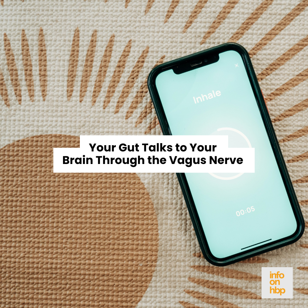 gut brain vagus nerve connection.  https://www.info-on-high-blood-pressure.com/when-your-gut-whispers.html