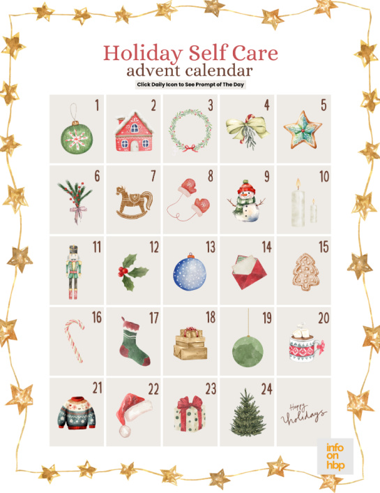 https://www.holisticbphealth.com/wintering-without-withering.html self care advent calendar. https://www.holisticbphealth.com/wintering-without-withering.html