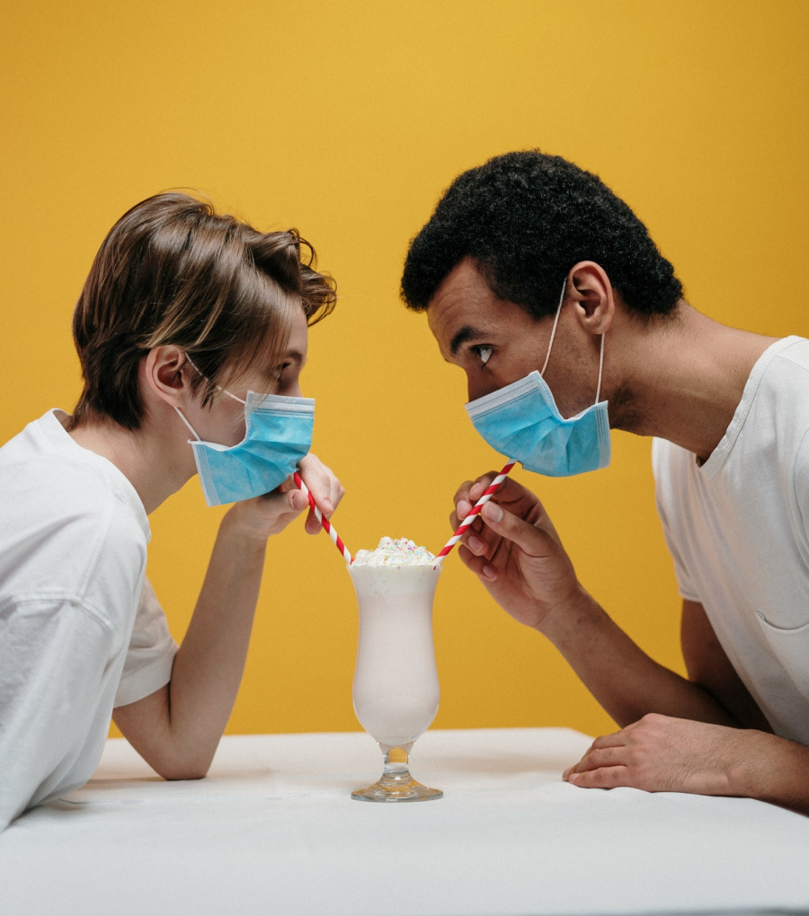 couple wearing masks.  https://www.info-on-high-blood-pressure.com/unresolved-trauma.html